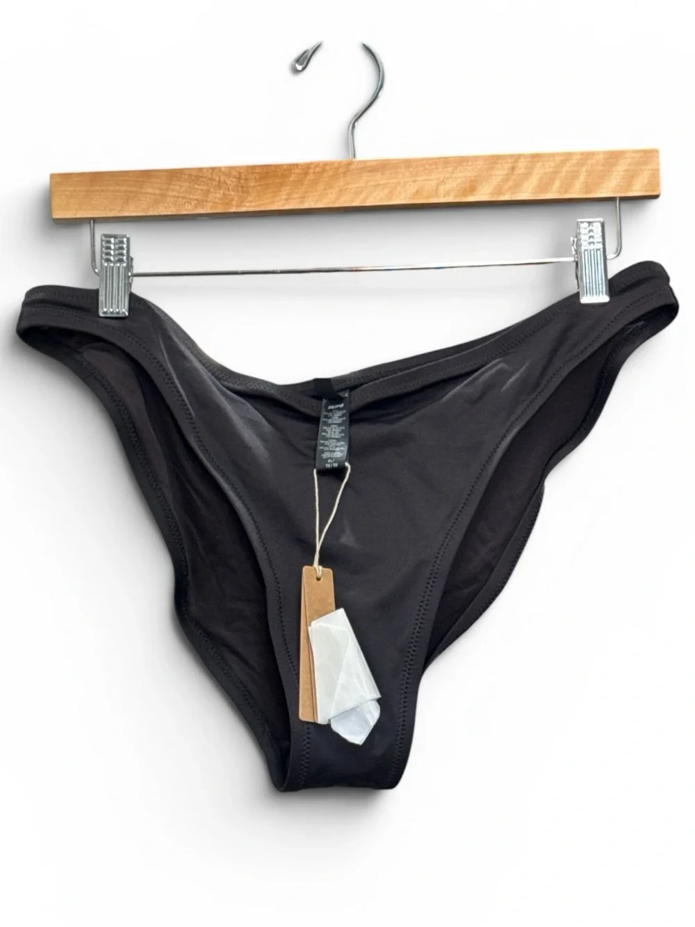 SKIMS Recycled Swim Mid Coverage Bottom Onyx #680